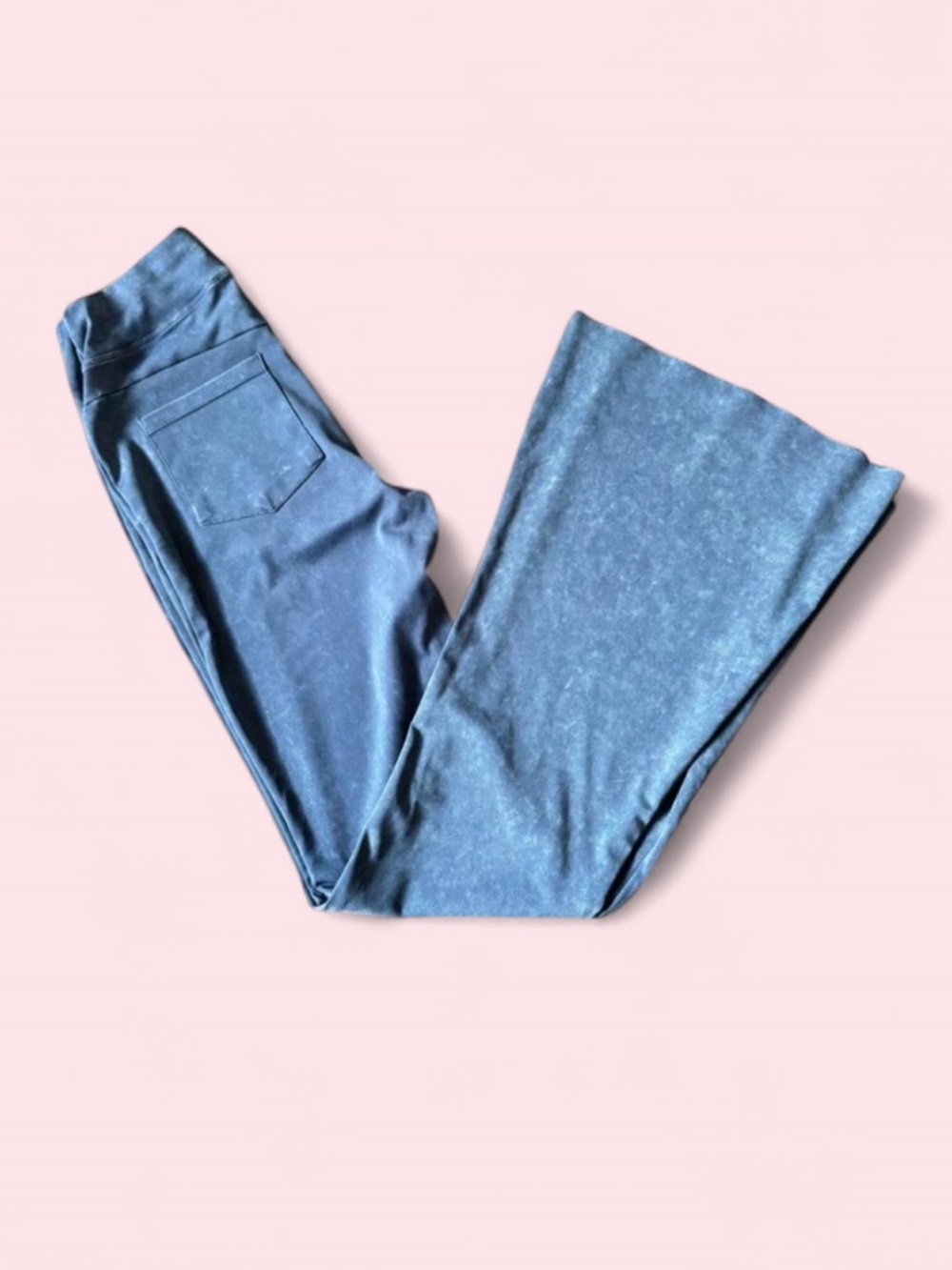 Faded wash flare pants